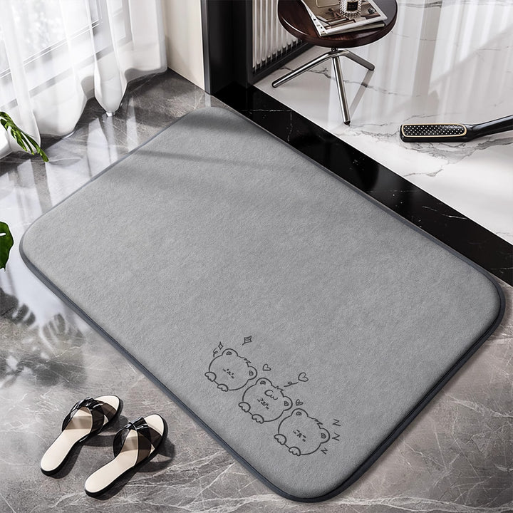 Non-slip bathroom rug with charming design Stornfield