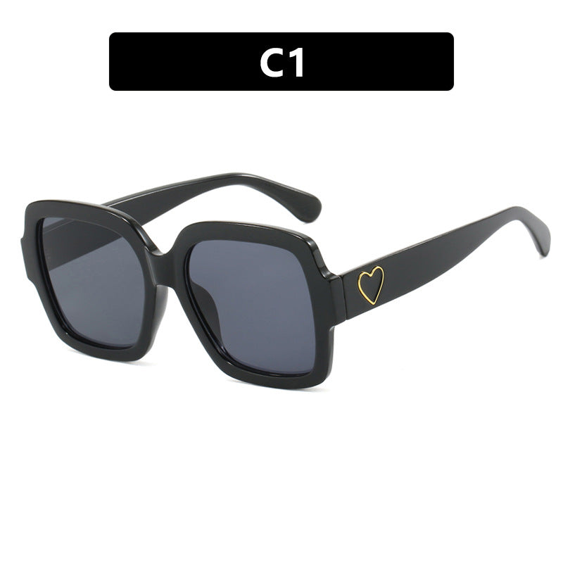 Women's square sunglasses with playful heart detail Stornfield