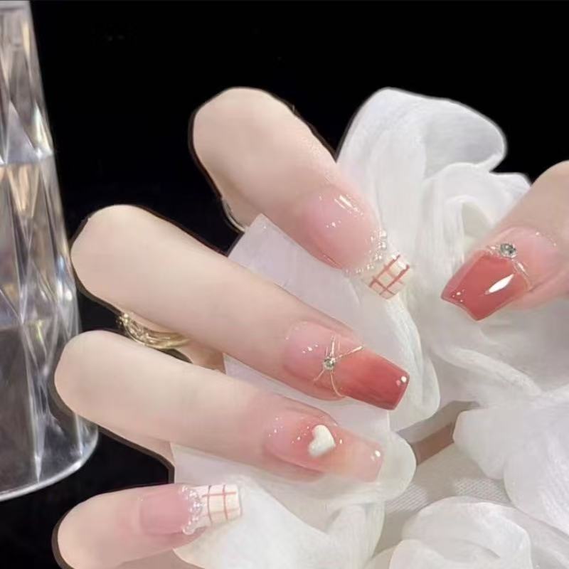 Glamorous artificial nails with rhinestone details Stornfield