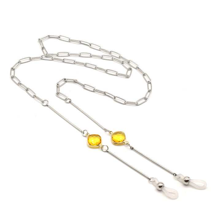 Fashionable glasses holder chain with colorful crystal pendants Stornfield