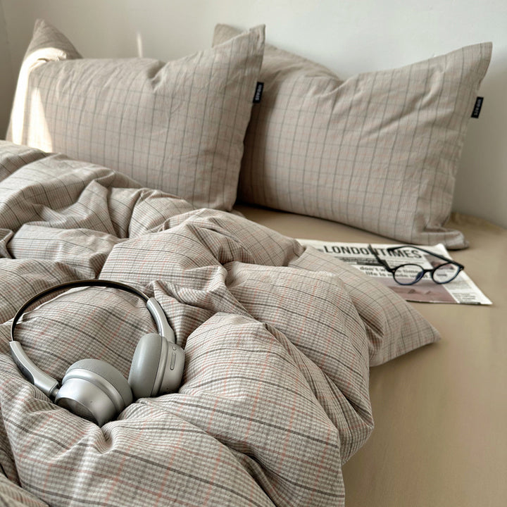 Cozy Gingham Duvet Cover Set