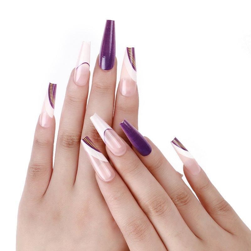 Artificial nails with stylish geometric accents Stornfield