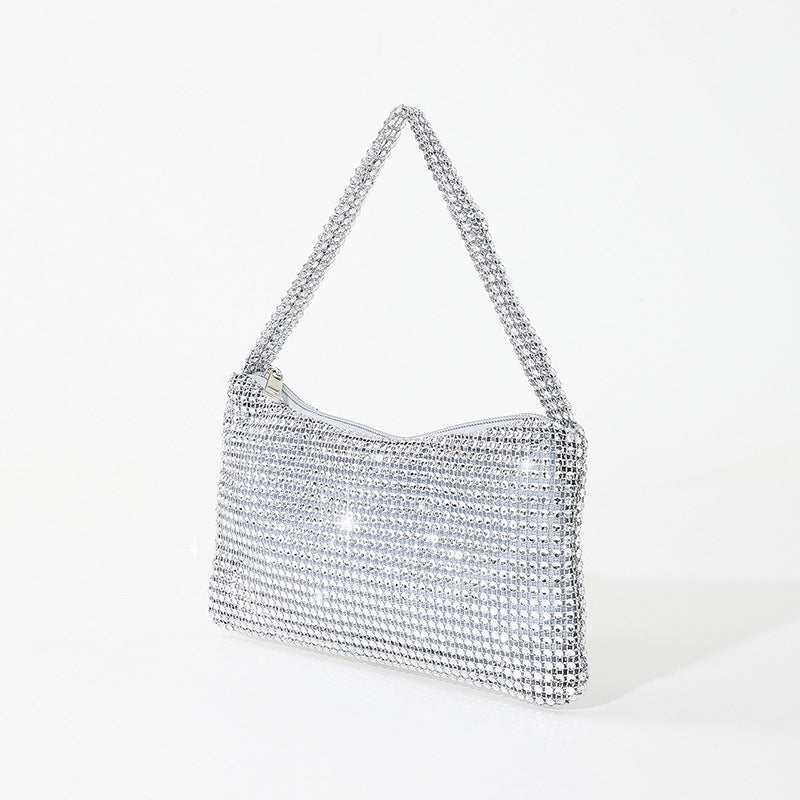 Elegant Rhinestone-Embellished Handbag