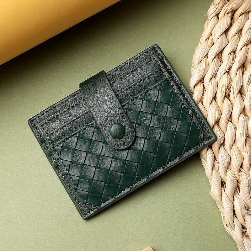 Braided Leather Card Holder Wallet Stornfield