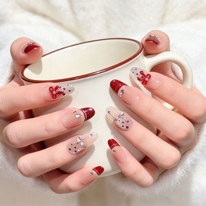 Elegant Nail Art Extensions with Pearl Accents Stornfield