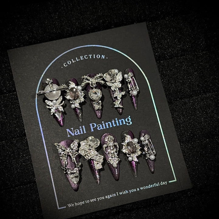 Decorative Stiletto Press-On Nail Collection