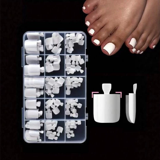 Premium Glossy Press-On Pedicure Set Stornfield
