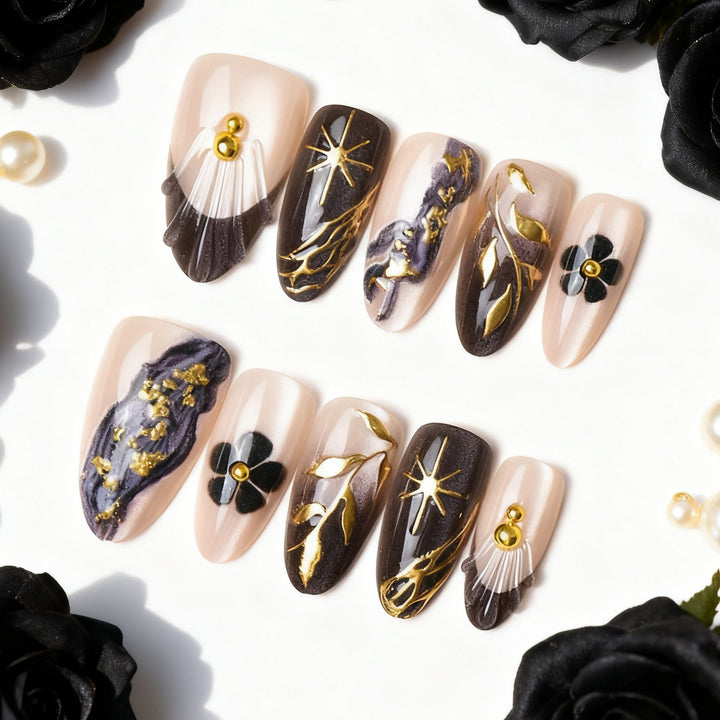 Artistic Design Press-On Nail Art Set Stornfield