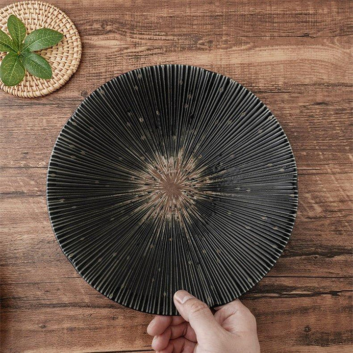 Handcrafted Japanese Mino Ware Ceramic Wrinkled Plates | Stornfield