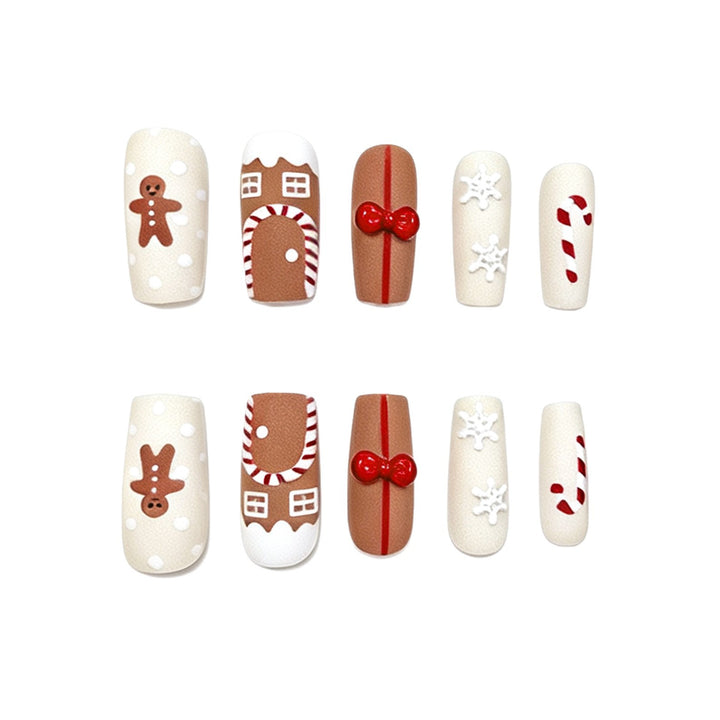 Festive Gingerbread Nail Art Stornfield