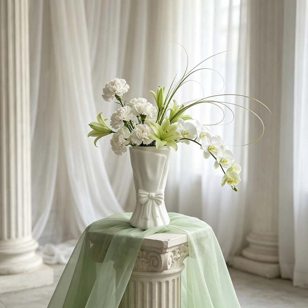 Elegant Bow-Detail Decorative Vase Stornfeild