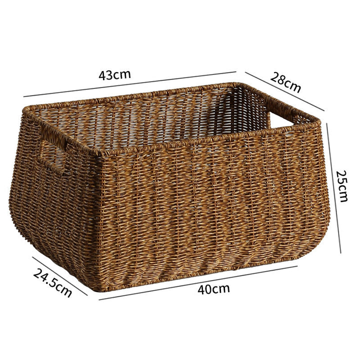 Large Handwoven Storage Basket with Ergonomic Handles Stornfield