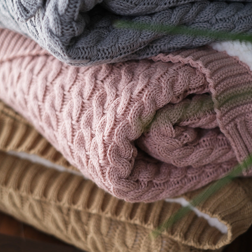 Cozy Knitted Throw Blanket