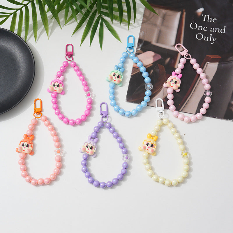 Cartoon-Themed Beaded Keychain Stornfield