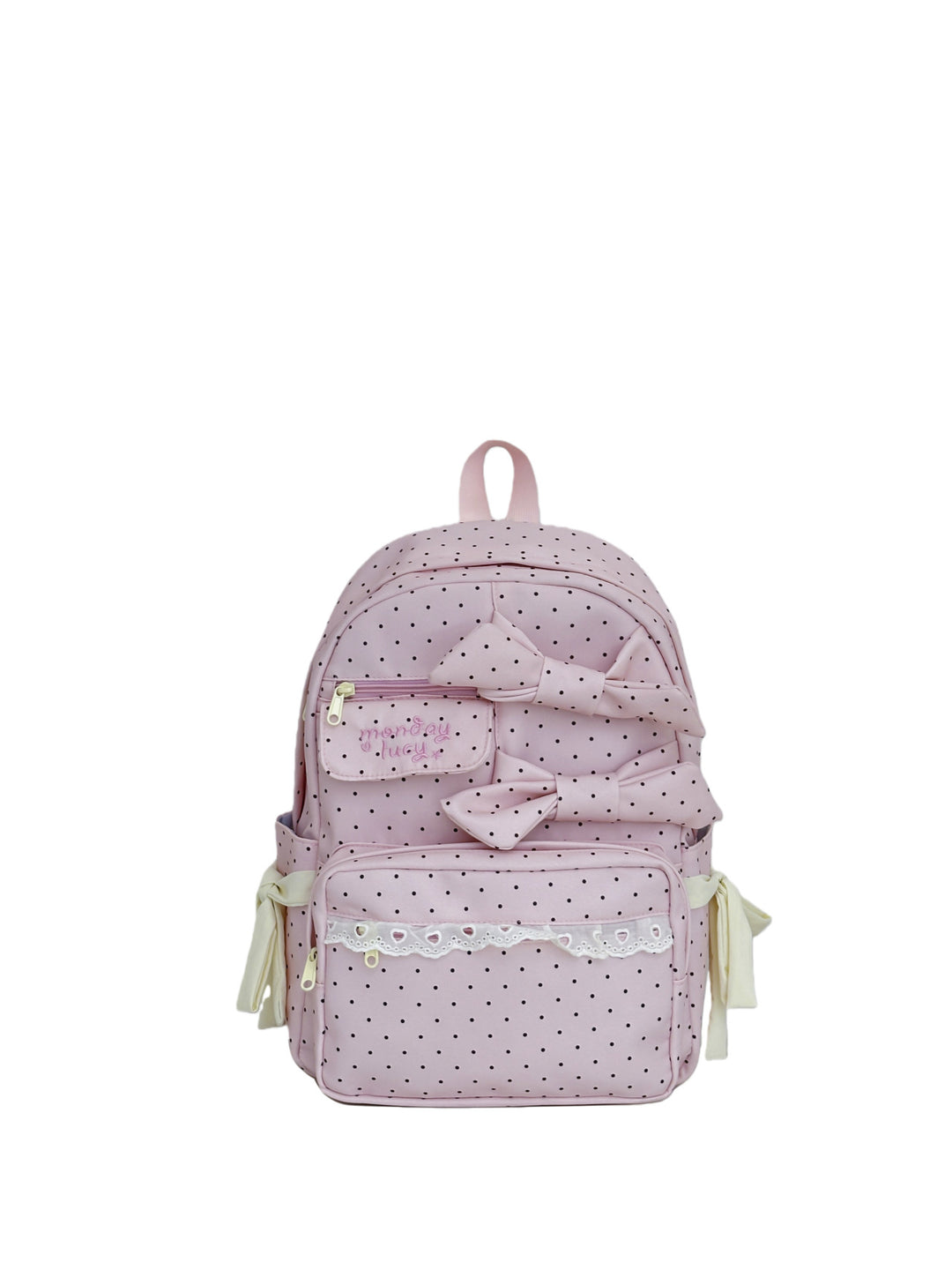 Backpack with Playful Bows and Practical Storage Solutions Stornfield