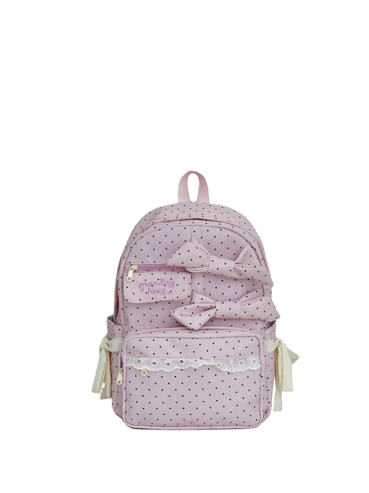 Backpack with Playful Bows and Practical Storage Solutions Stornfield