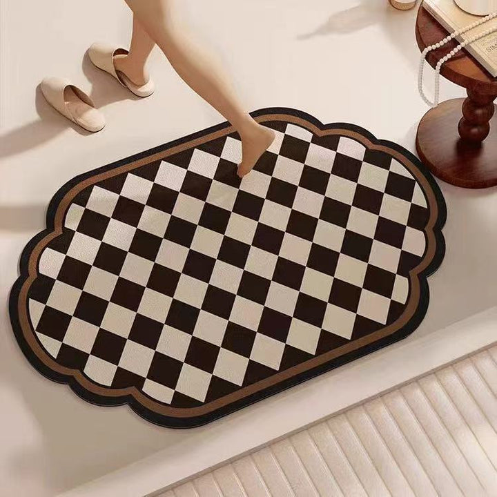 Stylish Checkerboard Floor Mat