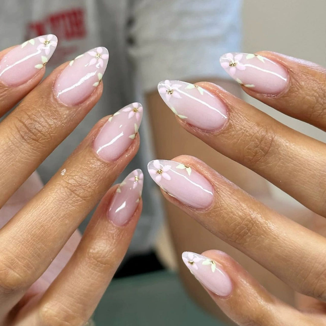 Floral Articulated Acrylic Nail Extensions Stornfield