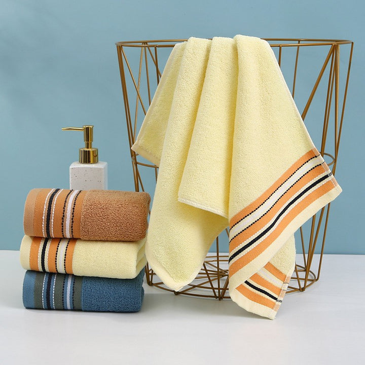 Premium Terry Bath Towel With Elegant Striped Border Stornfield