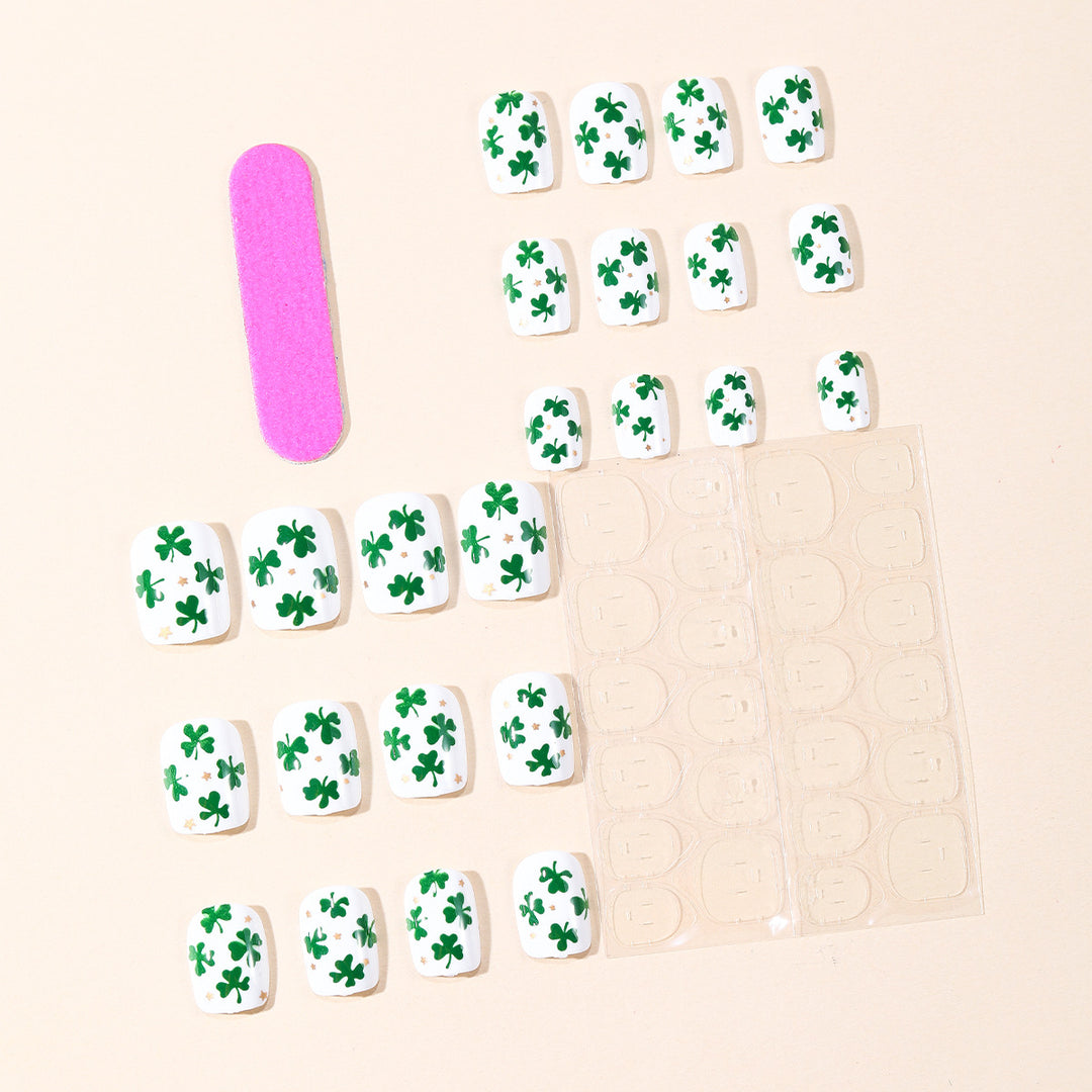 Shamrock-Themed Nail Art Extensions Stornfield
