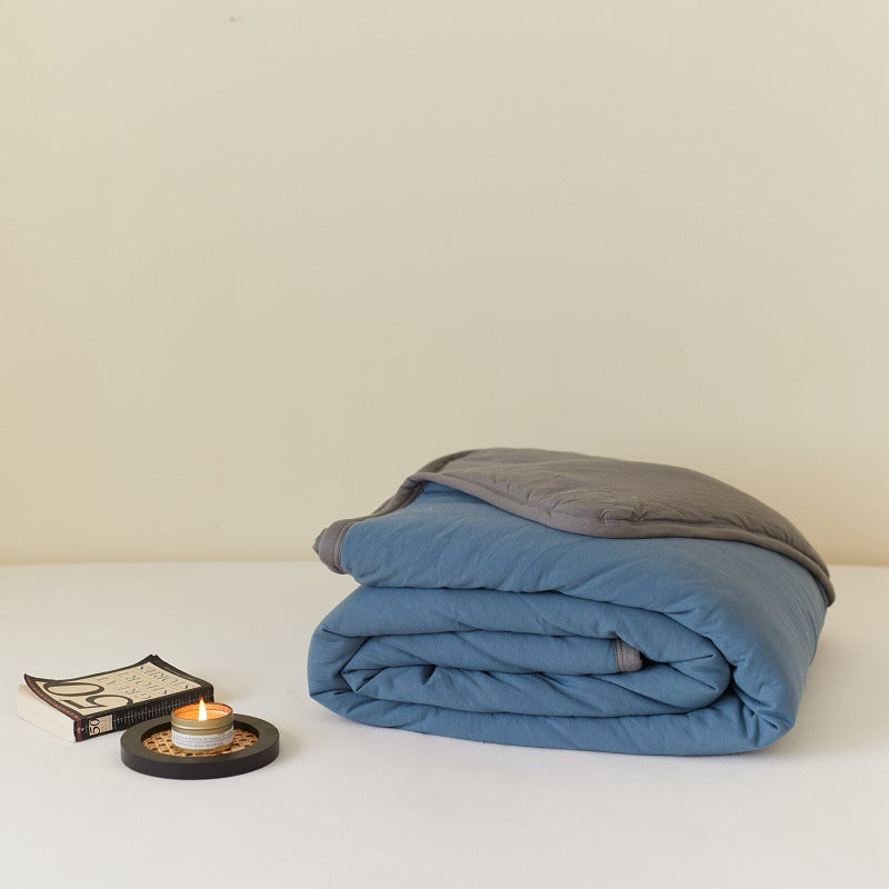 Reversible Quilted Cotton Comforter Blanket