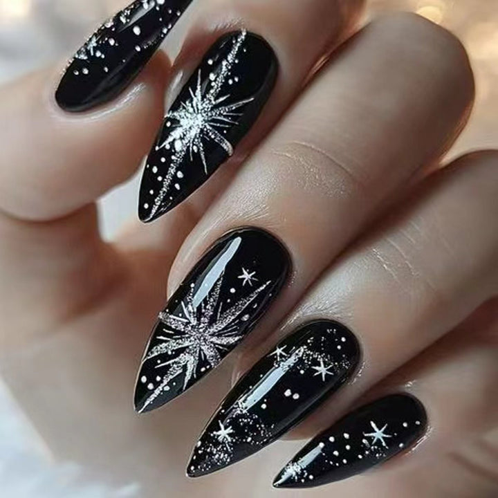 Glamorous Art Nails with Sparkling Star Design Stornfield