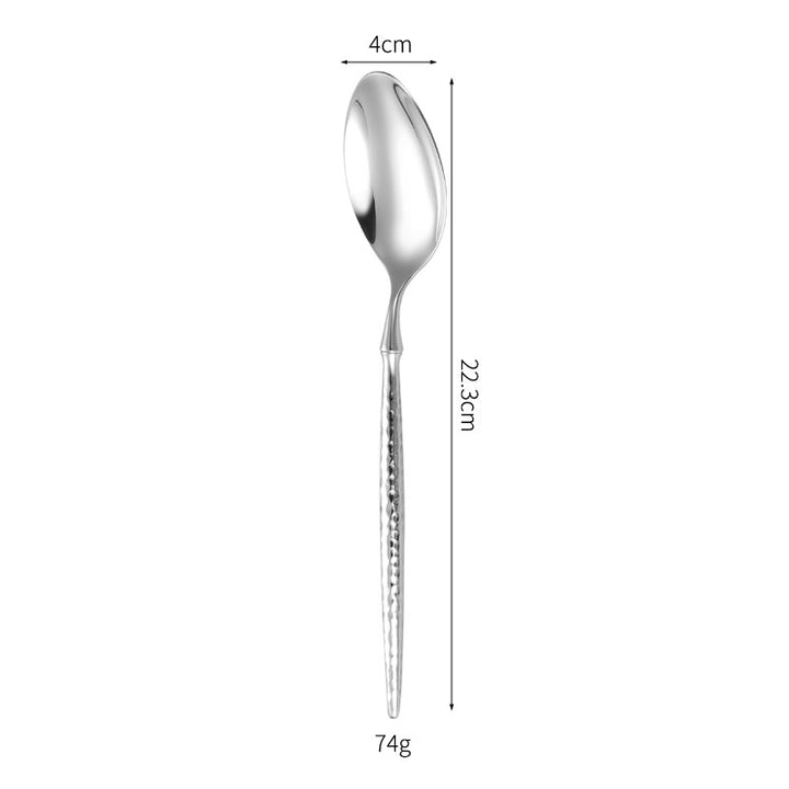 Elegant soup spoon with structured handle Stornfield