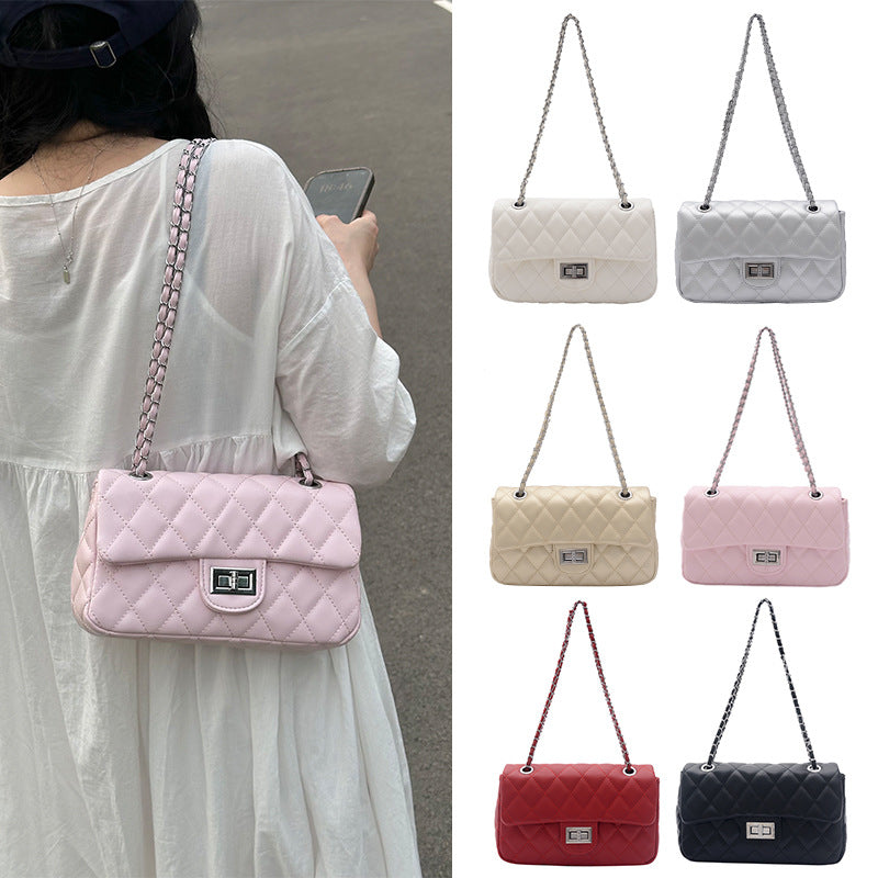 Quilted Chain Strap Evening Clutch Bag