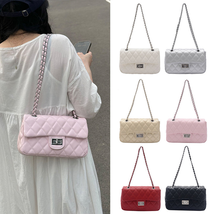 Quilted Chain Strap Evening Clutch Bag