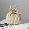 Handmade mini basket handbag with stylish woven pattern Stornfield