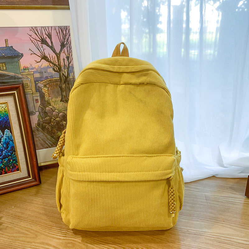 Textured Corduroy Laptop Backpack Stornfield