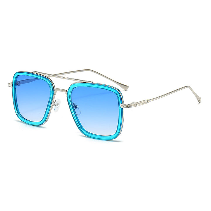 Women's fashionable square sunglasses with glamorous metal frame Stornfield