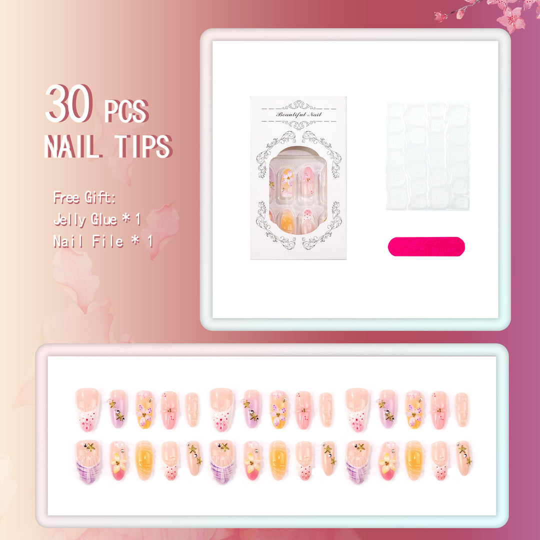 Artistic Floral Press-On Nail Collection