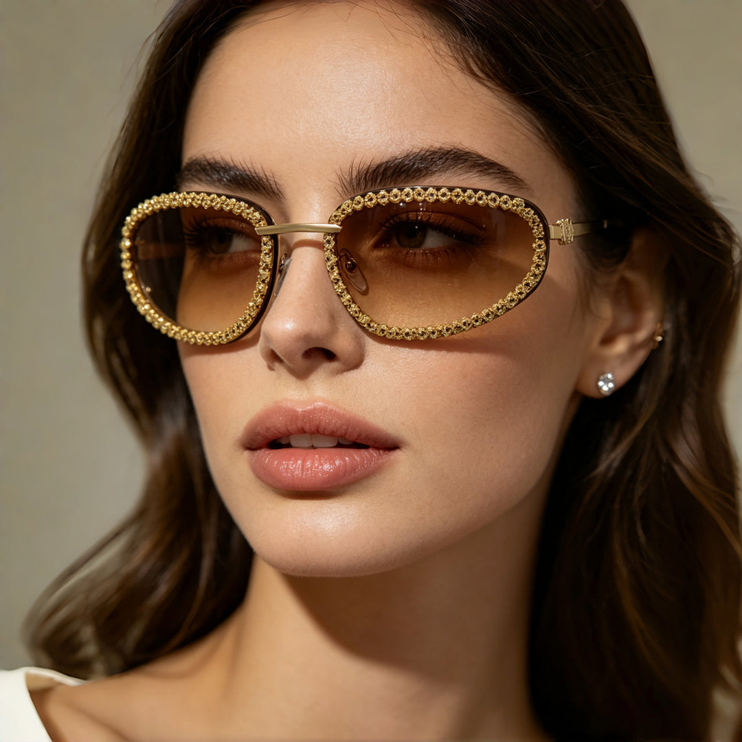 Ladies fashionable sunglasses with sparkling stone embellishment Stornfield