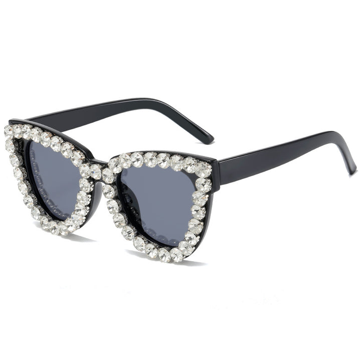 Women’s extravagant oversized sunglasses with crystal embellishments Stornfield