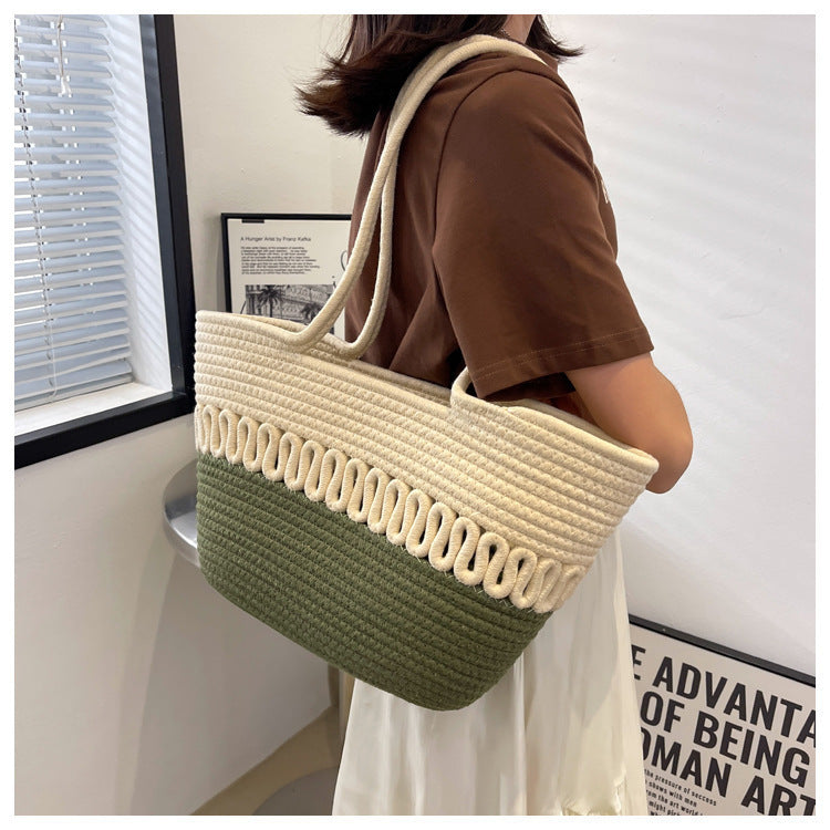 Elegant Handcrafted Beach Bag with Fine Braided Pattern Stornfield