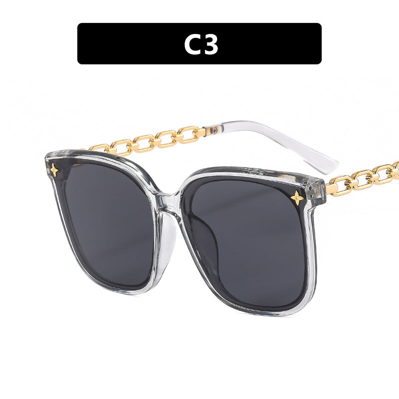 Women's oversized sunglasses with fashionable chain detail Stornfield