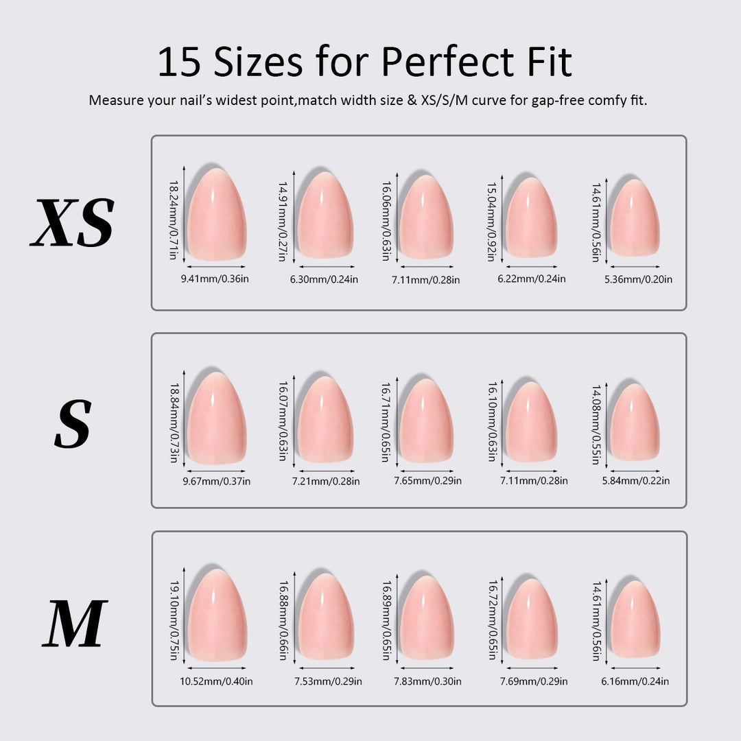Artificial nail set with floral patterns and unique 3D details Stornfield