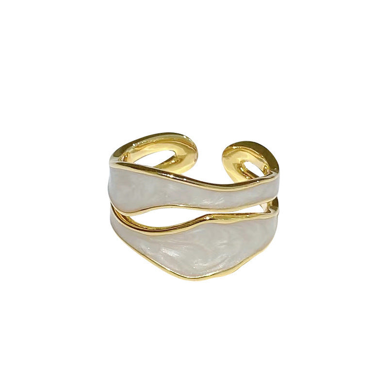Elegant double ring with organic design Stornfield