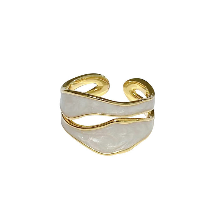 Elegant double ring with organic design Stornfield