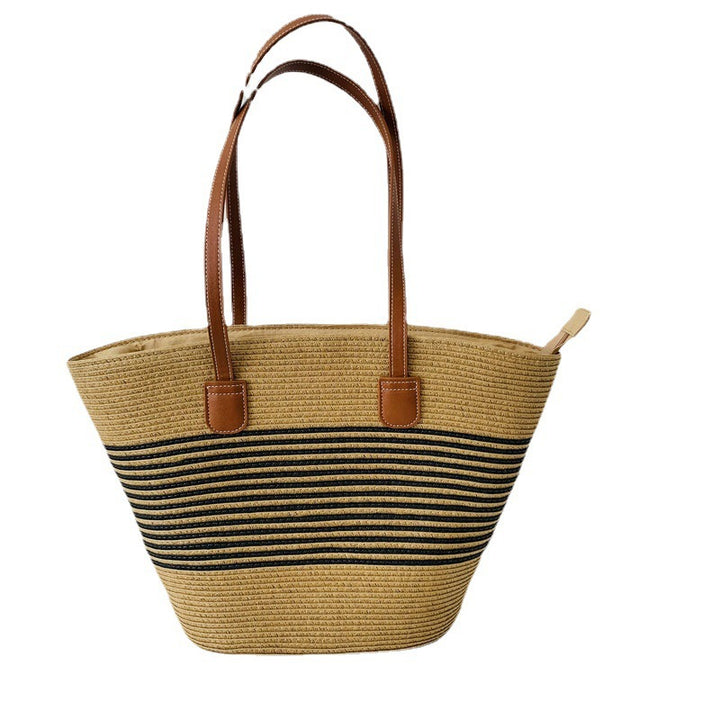 Trendy Basket Bag with Elegant Leather Accents Stornfield