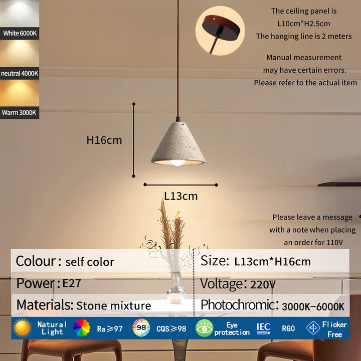 Stone Mixture Pendant Light