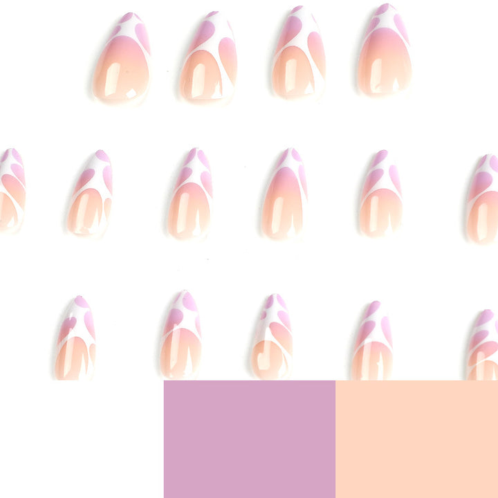 Artistic stiletto nails with modern marble pattern Stornfield