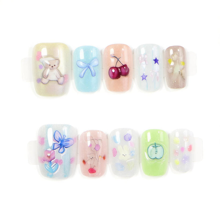 Creative Character-Themed Press-On Nail Art Set Stornfield