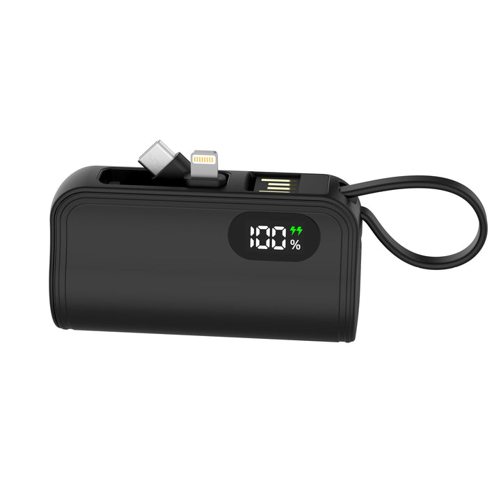 Compact power bank with integrated charging cable Stornfield