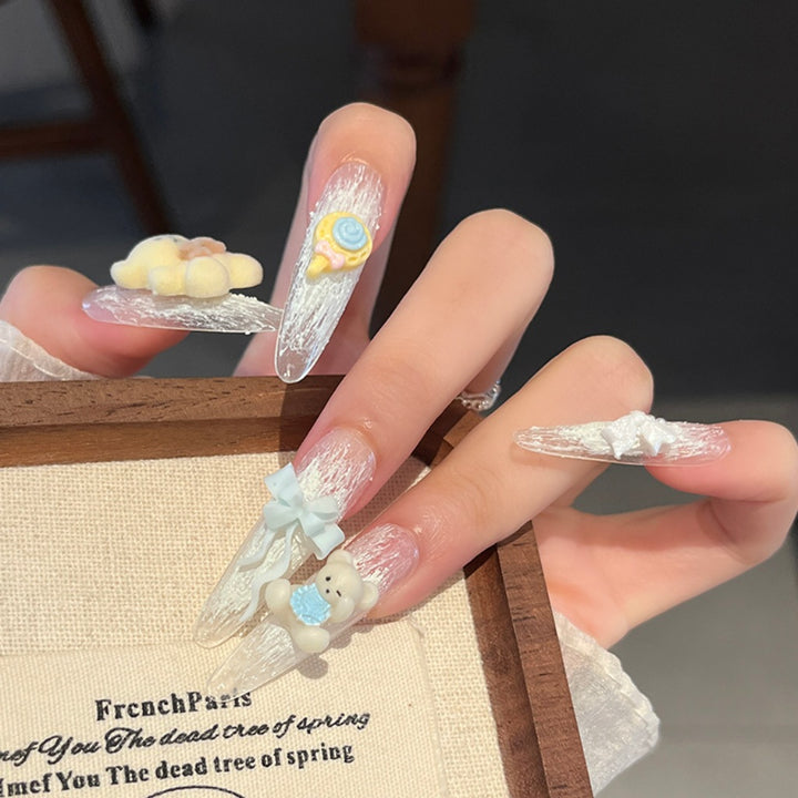 Creative 3D Cartoon-Themed Press-On Nail Art Stornfield