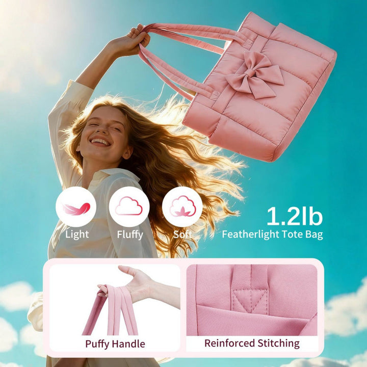 Elegant tote bag with bow design Stornfield