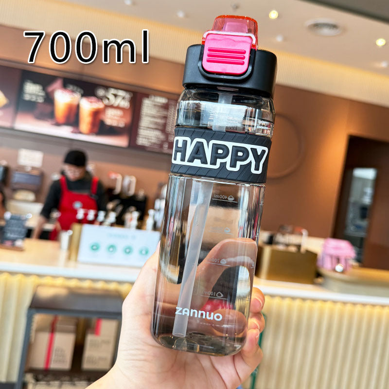 Ladies leak-proof drinking bottle with integrated measuring scale and secure lid Stornfield