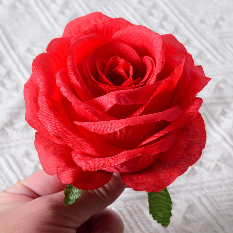 Vibrant Silk Rose Flower Accessory