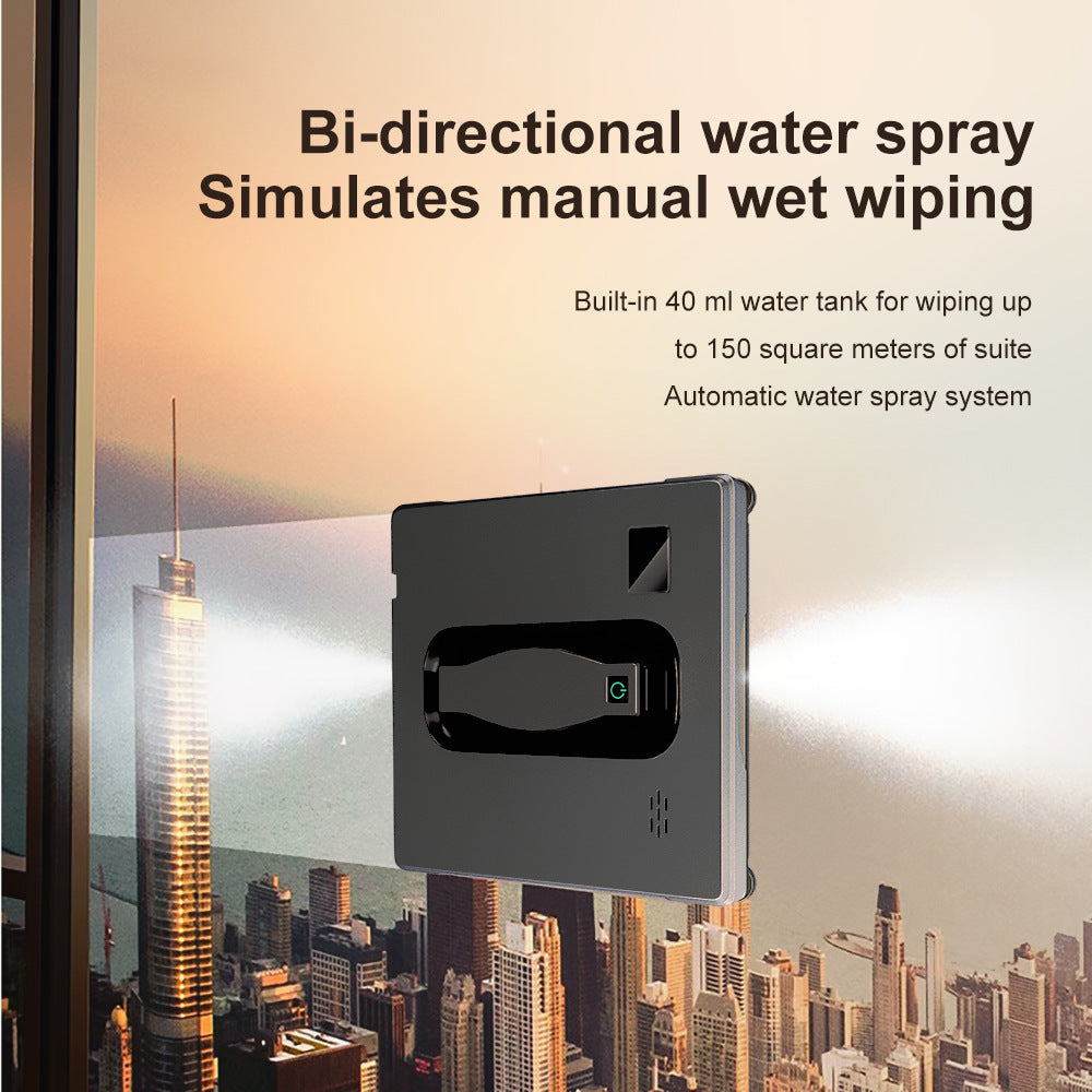 advanced robotic window cleaning system with remote control and safety tether Stornfield